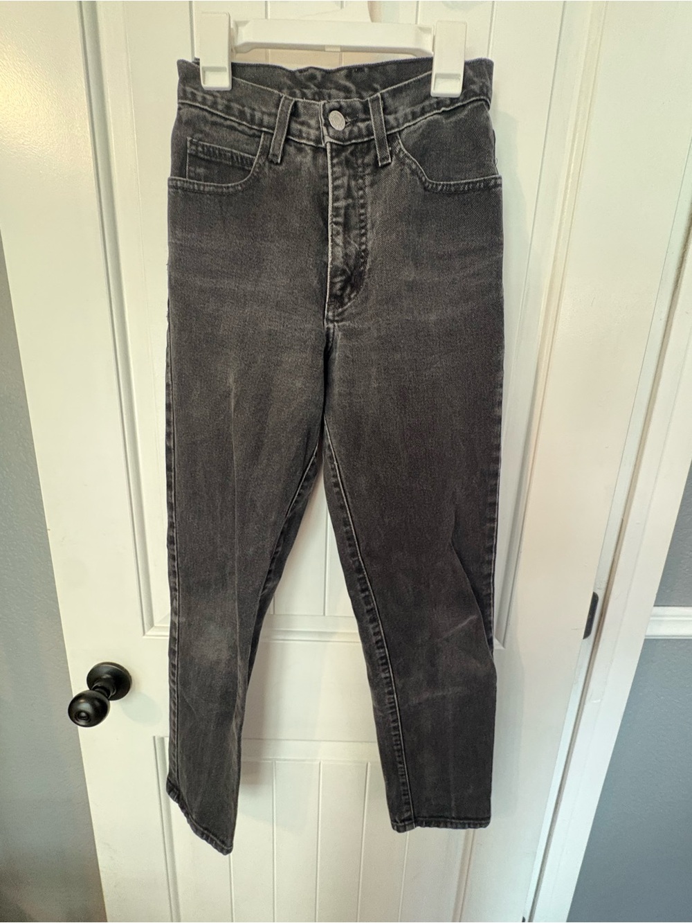 GUESS: High-Waist Black Denim Wedgy Jeans